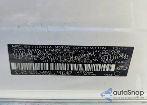 2015 Lexus Ls 460 Base z USA, uszkodzony, nr VIN JTHBL5EF5F5134698